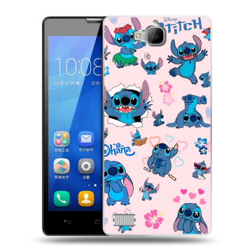 Пластиковый чехол на Huawei Honor 3c с принтом Лило и Стич Пластиковый чехол на Huawei Honor 3c с принтом Лило и Стич