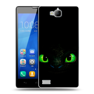 Пластиковый чехол на Huawei Honor 3c с принтом Как приручить дракона Пластиковый чехол на Huawei Honor 3c с принтом Как приручить дракона