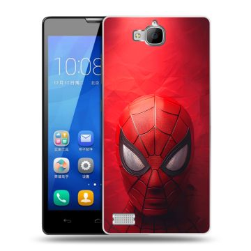 Пластиковый чехол на Huawei Honor 3c с принтом Spiderman Человек паук Пластиковый чехол на Huawei Honor 3c с принтом Spiderman Человек паук