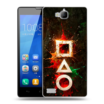 Пластиковый чехол на Huawei Honor 3c с принтом Squid Game Игра кальмара