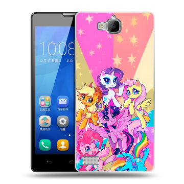 Пластиковый чехол на Huawei Honor 3c с принтом My little pony Дружба чудо Пластиковый чехол на Huawei Honor 3c с принтом My little pony Дружба чудо