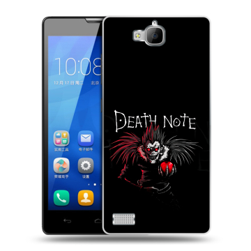 Пластиковый чехол на Huawei Honor 3c с принтом Death note Тетрадь смерти Пластиковый чехол на Huawei Honor 3c с принтом Death note Тетрадь смерти