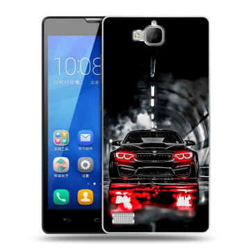 Пластиковый чехол на Huawei Honor 3c с принтом BMW БМВ Пластиковый чехол на Huawei Honor 3c с принтом BMW БМВ