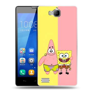 Пластиковый чехол на Huawei Honor 3c с принтом Спанч боб Спанчбоб Пластиковый чехол на Huawei Honor 3c с принтом Спанч боб Спанчбоб