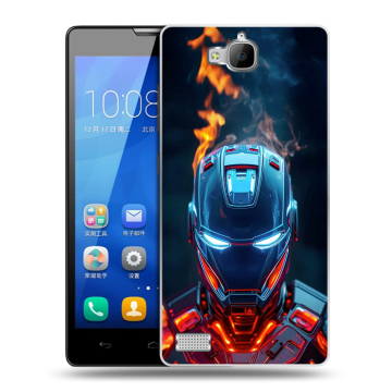 Пластиковый чехол на Huawei Honor 3c с принтом IronMan Железный человек Пластиковый чехол на Huawei Honor 3c с принтом IronMan Железный человек