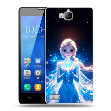Пластиковый чехол на Huawei Honor 3c с принтом Холодное сердце Frozen Пластиковый чехол на Huawei Honor 3c с принтом Холодное сердце Frozen