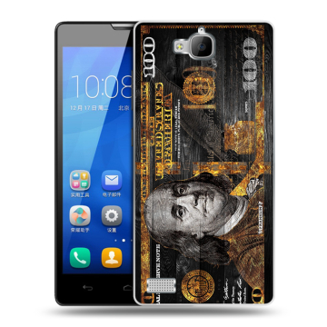 Пластиковый чехол на Huawei Honor 3c с принтом Доллар деньги