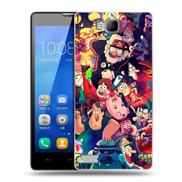 Пластиковый чехол на Huawei Honor 3c с принтом Gravity Falls Гравити Фолз