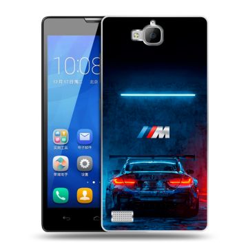 Пластиковый чехол на Huawei Honor 3c с принтом BMW БМВ Пластиковый чехол на Huawei Honor 3c с принтом BMW БМВ