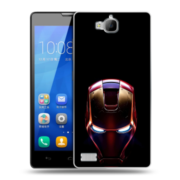 Пластиковый чехол на Huawei Honor 3c с принтом IronMan Железный человек Пластиковый чехол на Huawei Honor 3c с принтом IronMan Железный человек