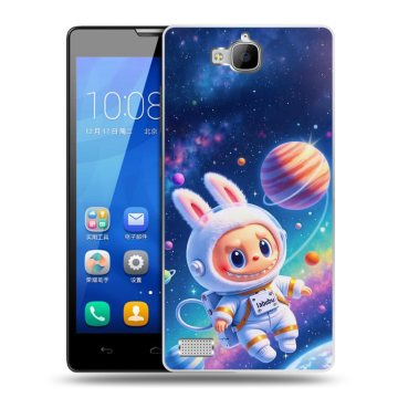 Пластиковый чехол на Huawei Honor 3c с принтом Labubu Лабубу
