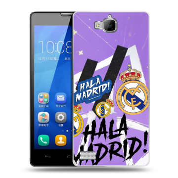 Пластиковый чехол на Huawei Honor 3c с принтом Real Madrid Реал Мадрид Пластиковый чехол на Huawei Honor 3c с принтом Real Madrid Реал Мадрид