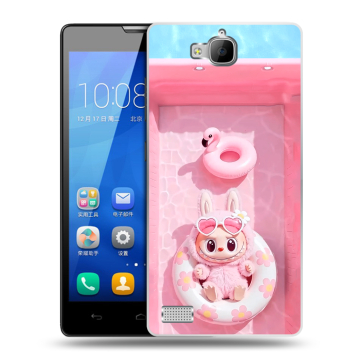 Пластиковый чехол на Huawei Honor 3c с принтом Labubu Лабубу Пластиковый чехол на Huawei Honor 3c с принтом Labubu Лабубу