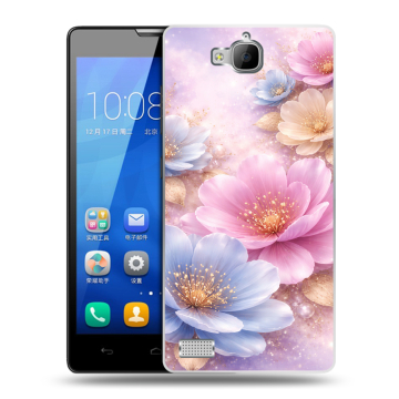 Пластиковый чехол на Huawei Honor 3c с принтом женский