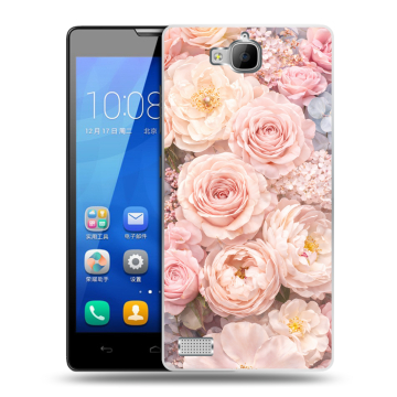 Пластиковый чехол на Huawei Honor 3c с принтом женский