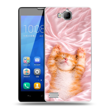 Пластиковый чехол на Huawei Honor 3c с принтом женский