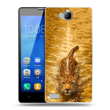 Пластиковый чехол на Huawei Honor 3c с принтом женский