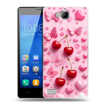 Пластиковый чехол на Huawei Honor 3c с принтом для девочек Пластиковый чехол на Huawei Honor 3c с принтом для девочек