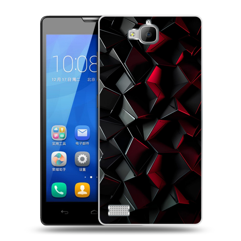 Пластиковый чехол на Huawei Honor 3c с принтом Абстракция Пластиковый чехол на Huawei Honor 3c с принтом Абстракция