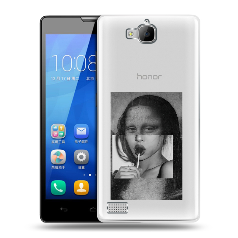 Пластиковый чехол на Huawei Honor 3c с принтом Мона Лиза Пластиковый чехол на Huawei Honor 3c с принтом Мона Лиза