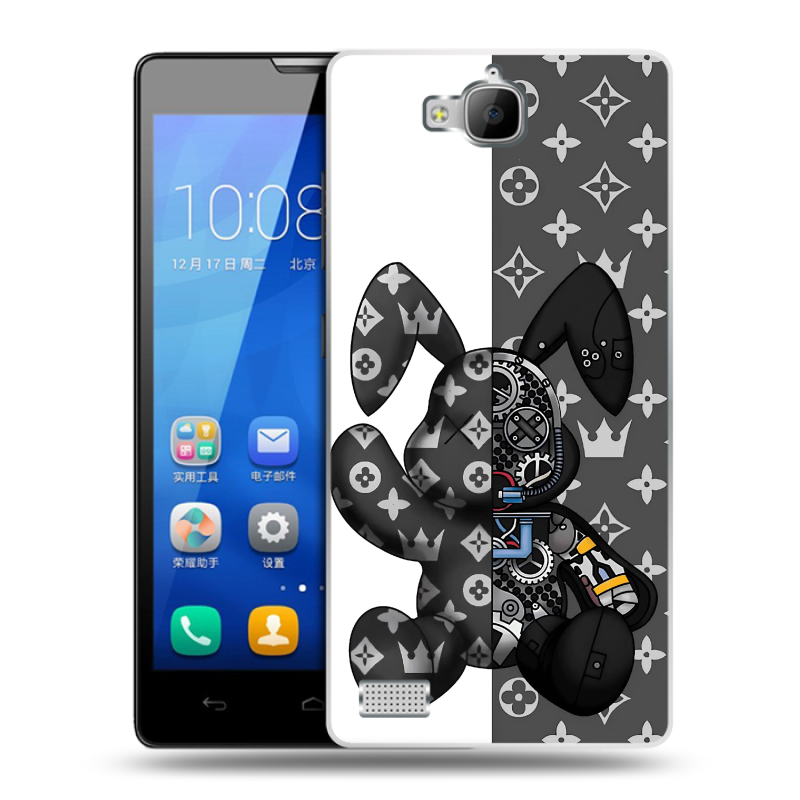 Пластиковый чехол на Huawei Honor 3c с принтом Луи робот Пластиковый чехол на Huawei Honor 3c с принтом Луи робот
