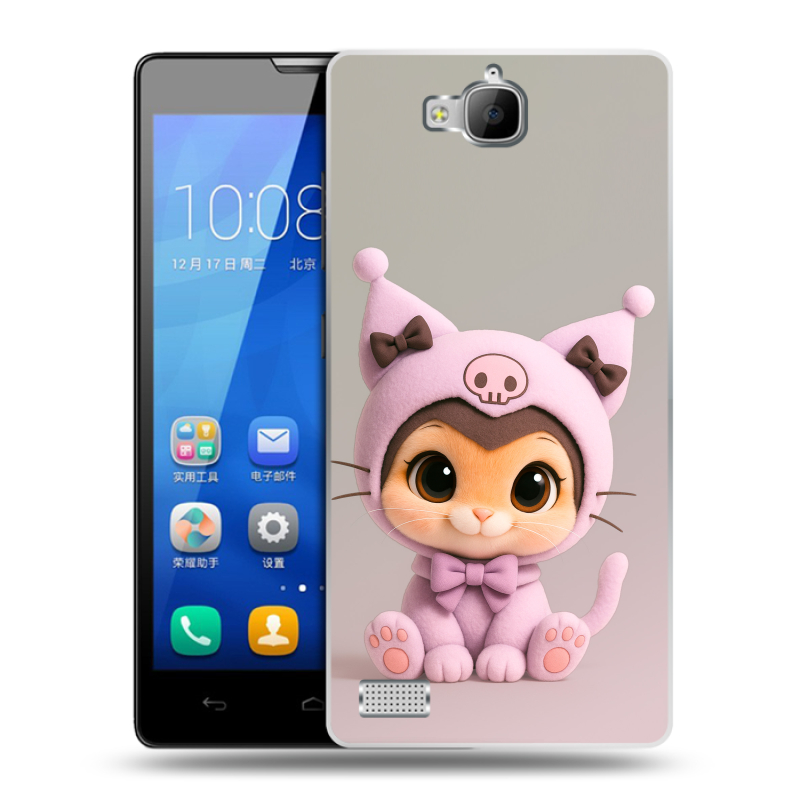 Пластиковый чехол на Huawei Honor 3c с принтом Куроми Kuromi Пластиковый чехол на Huawei Honor 3c с принтом Куроми Kuromi