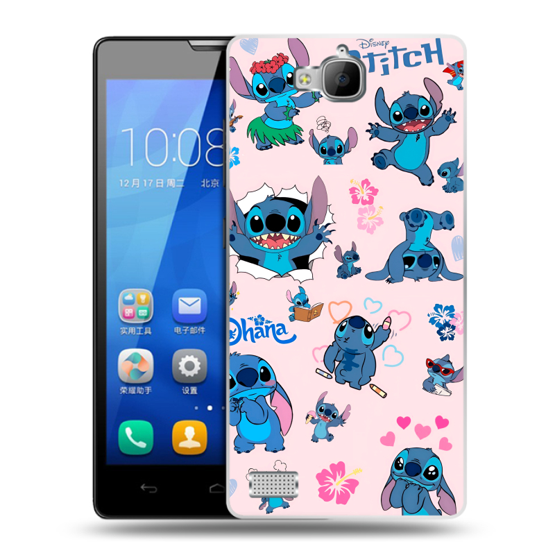 Пластиковый чехол на Huawei Honor 3c с принтом Лило и Стич Пластиковый чехол на Huawei Honor 3c с принтом Лило и Стич