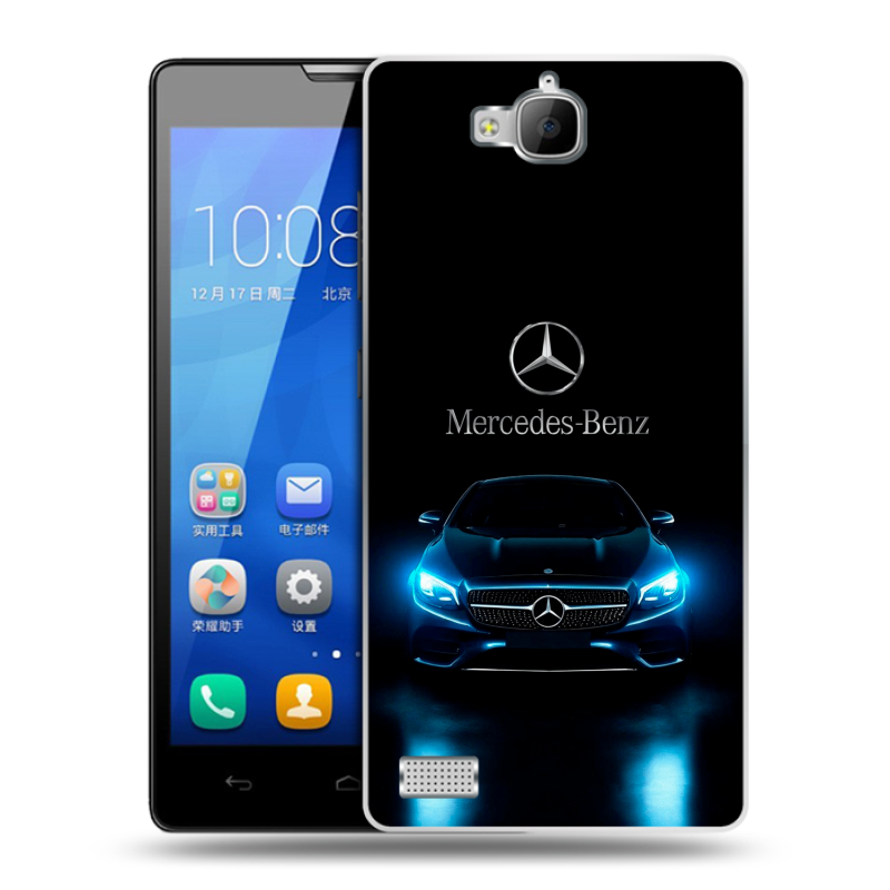 Пластиковый чехол на Huawei Honor 3c с принтом Mercedes Мерседес Пластиковый чехол на Huawei Honor 3c с принтом Mercedes Мерседес