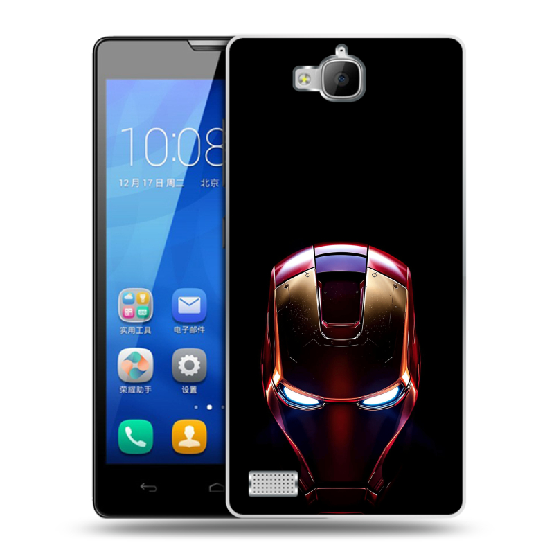 Пластиковый чехол на Huawei Honor 3c с принтом IronMan Железный человек Пластиковый чехол на Huawei Honor 3c с принтом IronMan Железный человек