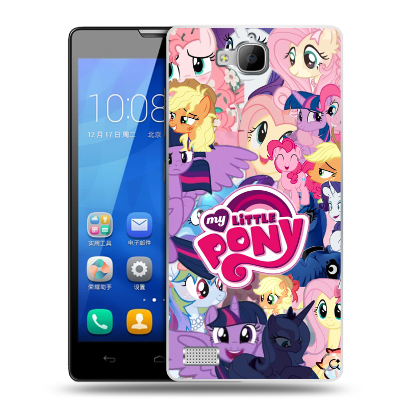 Пластиковый чехол на Huawei Honor 3c с принтом My little pony Дружба чудо Пластиковый чехол на Huawei Honor 3c с принтом My little pony Дружба чудо