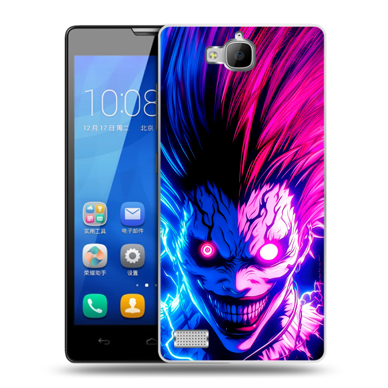 Пластиковый чехол на Huawei Honor 3c с принтом Death note Тетрадь смерти Пластиковый чехол на Huawei Honor 3c с принтом Death note Тетрадь смерти