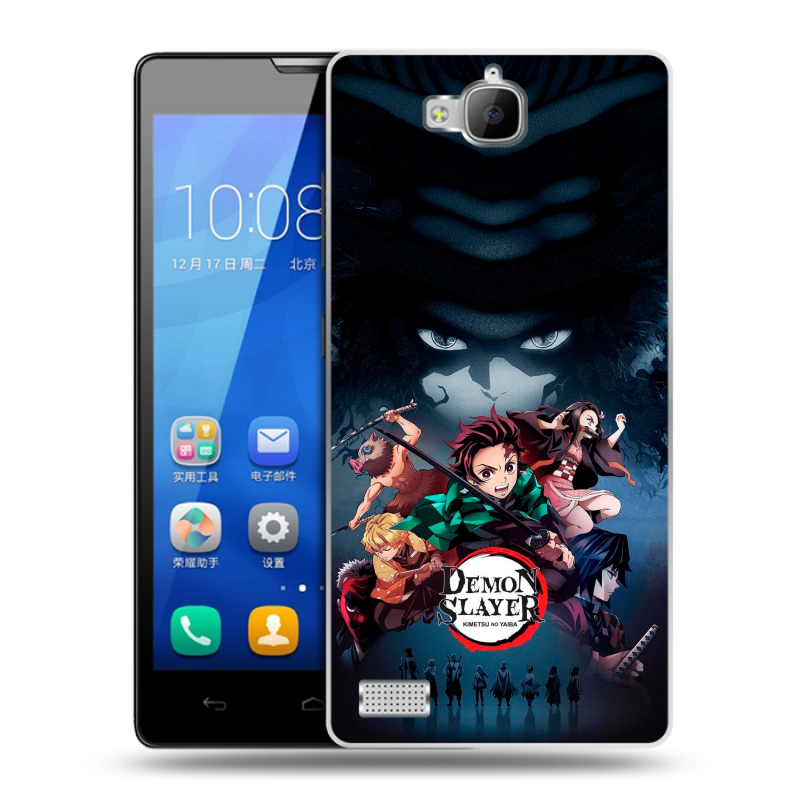 Пластиковый чехол на Huawei Honor 3c с принтом Demon Slayer Клинок рассекающий демонов Пластиковый чехол на Huawei Honor 3c с принтом Demon Slayer Клинок рассекающий демонов