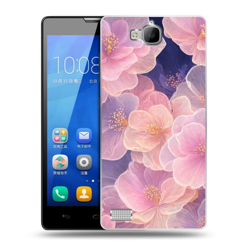 Пластиковый чехол на Huawei Honor 3c с принтом женский Пластиковый чехол на Huawei Honor 3c с принтом женский