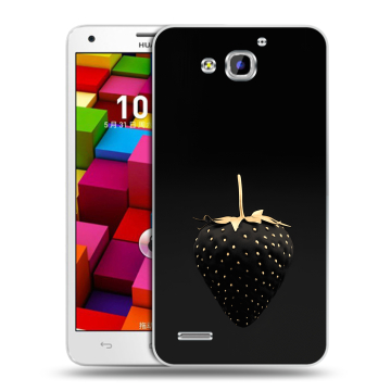 Пластиковый чехол на Huawei Honor 3x с принтом Черная клубника Пластиковый чехол на Huawei Honor 3x с принтом Черная клубника