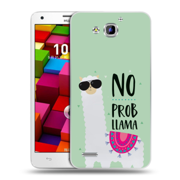 Пластиковый чехол на Huawei Honor 3x с принтом Лама Пластиковый чехол на Huawei Honor 3x с принтом Лама