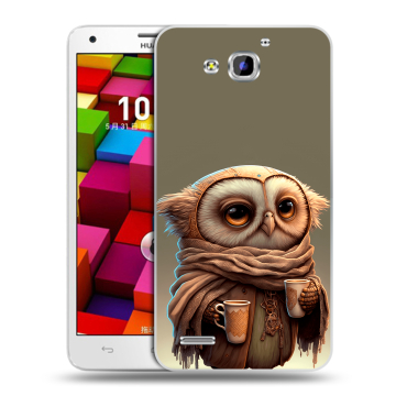 Пластиковый чехол на Huawei Honor 3x с принтом Сова Пластиковый чехол на Huawei Honor 3x с принтом Сова