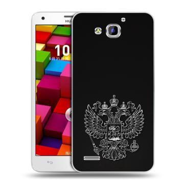 Пластиковый чехол на Huawei Honor 3x с принтом Герб России Пластиковый чехол на Huawei Honor 3x с принтом Герб России