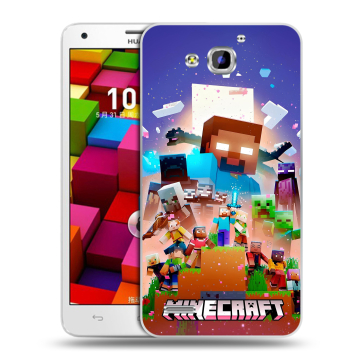 Пластиковый чехол на Huawei Honor 3x с принтом Майнкрафт Minecraft Пластиковый чехол на Huawei Honor 3x с принтом Майнкрафт Minecraft