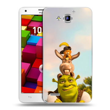 Пластиковый чехол на Huawei Honor 3x с принтом Шрек Shrek Пластиковый чехол на Huawei Honor 3x с принтом Шрек Shrek