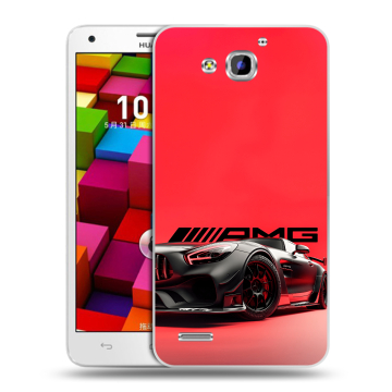 Пластиковый чехол на Huawei Honor 3x с принтом Мерседес Mercedes AMG Пластиковый чехол на Huawei Honor 3x с принтом Мерседес Mercedes AMG