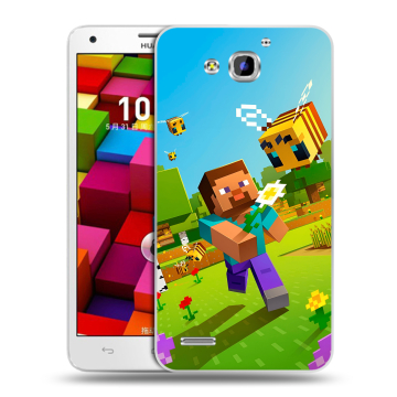 Пластиковый чехол на Huawei Honor 3x с принтом Майнкрафт Minecraft Пластиковый чехол на Huawei Honor 3x с принтом Майнкрафт Minecraft