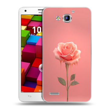 Пластиковый чехол на Huawei Honor 3x с принтом Розовая роза Пластиковый чехол на Huawei Honor 3x с принтом Розовая роза