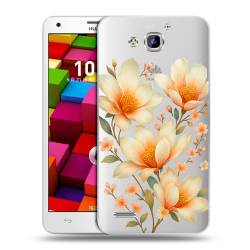 Пластиковый чехол на Huawei Honor 3x с принтом Цветы Пластиковый чехол на Huawei Honor 3x с принтом Цветы