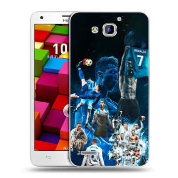 Пластиковый чехол на Huawei Honor 3x с принтом Реал Роналдо Пластиковый чехол на Huawei Honor 3x с принтом Реал Роналдо