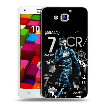 Пластиковый чехол на Huawei Honor 3x с принтом Реал Роналдо Пластиковый чехол на Huawei Honor 3x с принтом Реал Роналдо