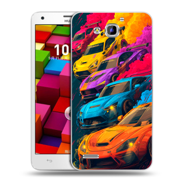 Пластиковый чехол на Huawei Honor 3x с принтом Тачки Пластиковый чехол на Huawei Honor 3x с принтом Тачки