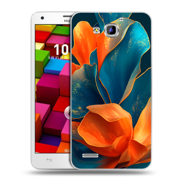Пластиковый чехол на Huawei Honor 3x с принтом Цветы Пластиковый чехол на Huawei Honor 3x с принтом Цветы