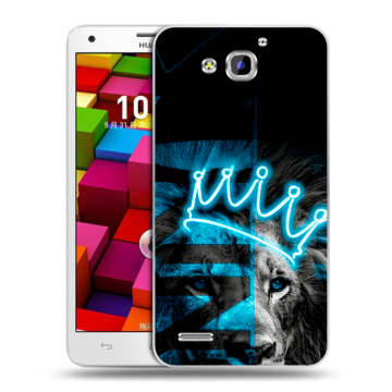 Пластиковый чехол на Huawei Honor 3x с принтом Король лев