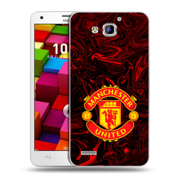 Пластиковый чехол на Huawei Honor 3x с принтом Manchester United