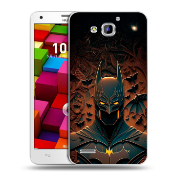 Пластиковый чехол на Huawei Honor 3x с принтом Batman Бэтмен